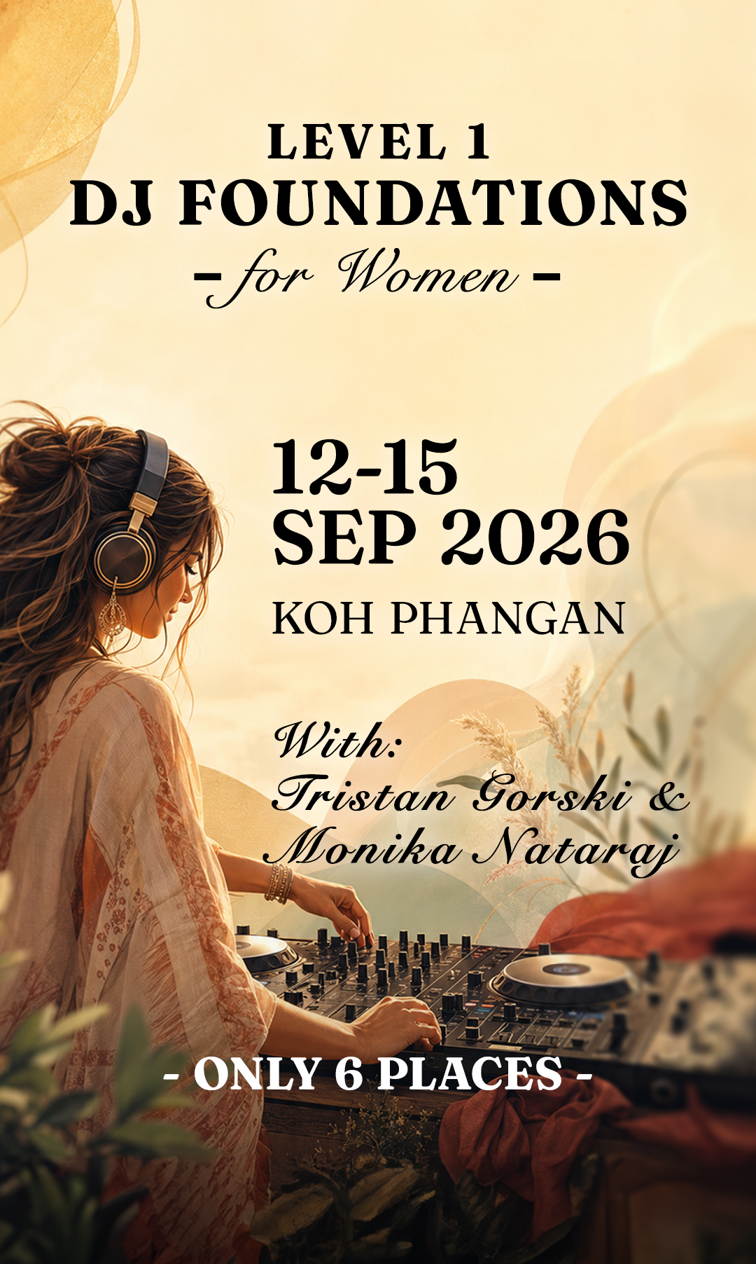 DJ Foundations — 4-day women's DJ course, Koh Phangan, 12–15 September 2026